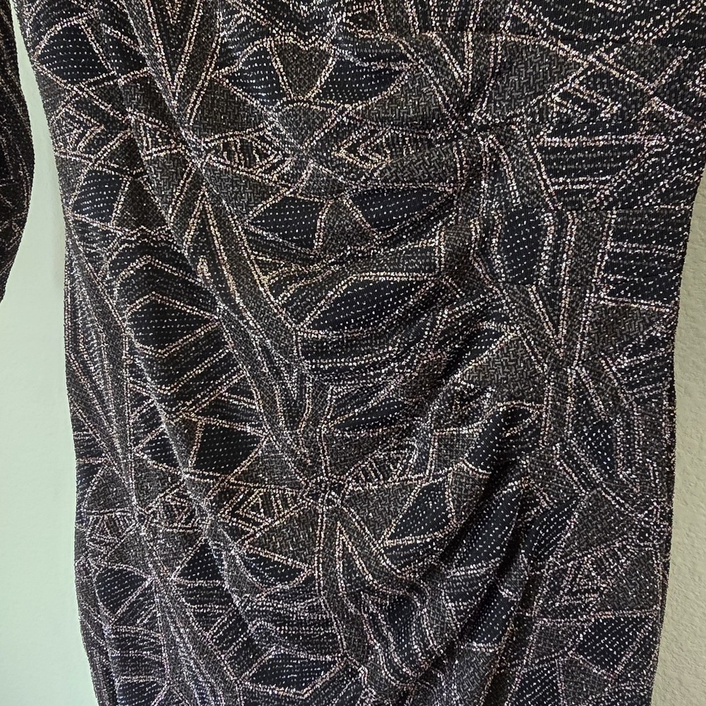 NWT Anne‎ Klein Women's Sz 6 Sequin Party Midi Dress Round Neck Evening Cocktail - Picture 6 of 9